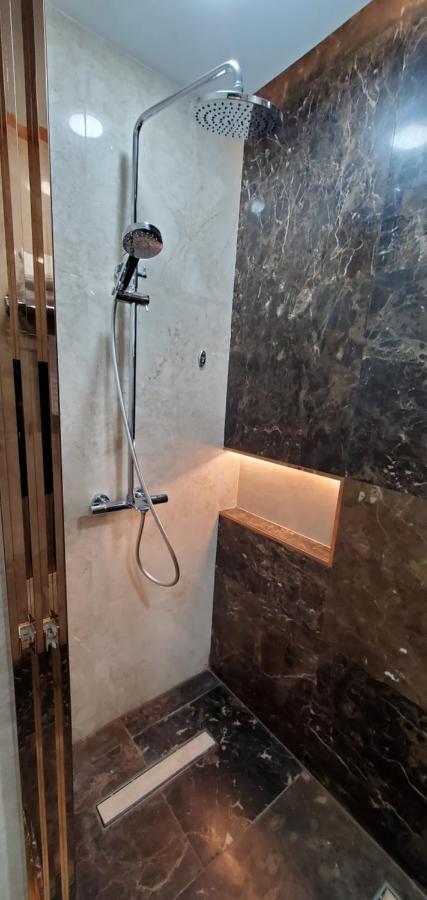 Petra Moon Luxury Hotel Wadi Musa Exterior foto A shower with a shower head and handheld shower